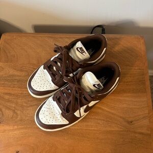 Nike Chocolate Brown and White Shoes